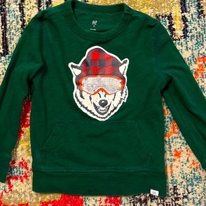 Gap kids reversible sequin detail long sleeve shirt